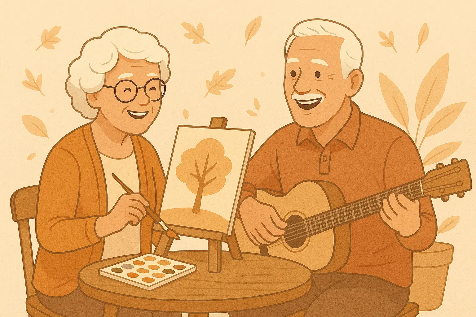 Seniors profitant de leurs loisirs et passions