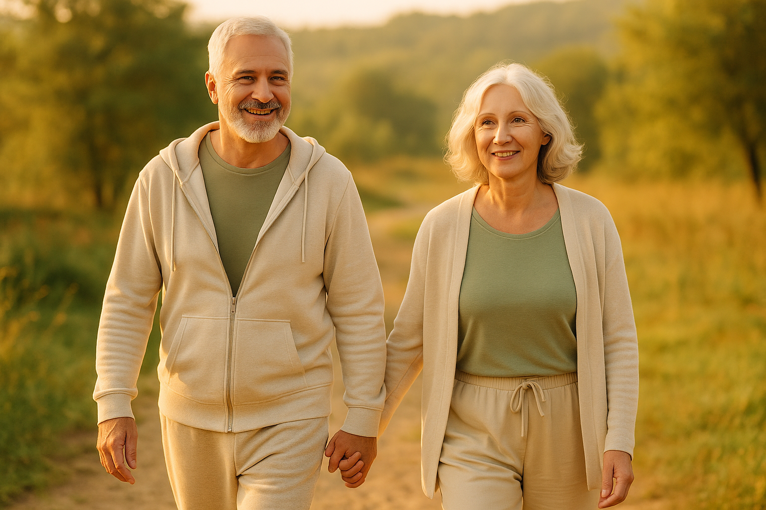 Seniors souriants profitant de leur retraite en pleine forme